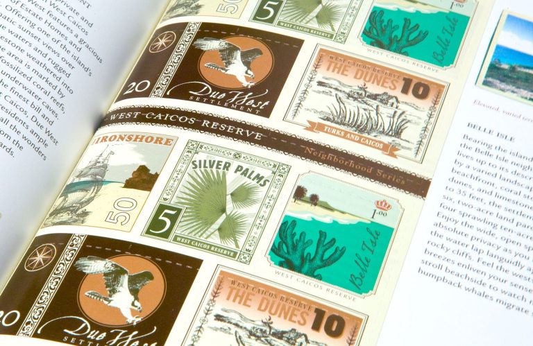 West Caicos Reserve — Island storytelling — map, brochure & coin by Noesis Brand+Digital